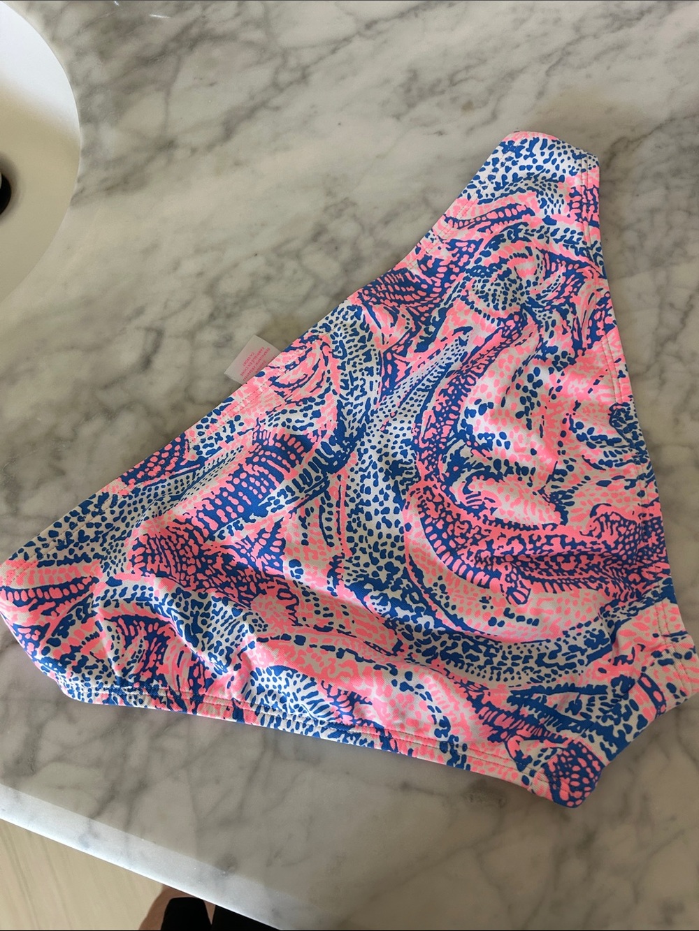 Lilly Pulitzer Pink and Blue Printed Bikini Bottoms - Picture 4 of 4